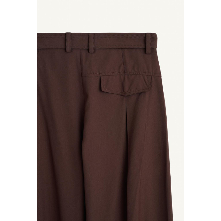 Широкие брюки из шерсти и вискозы