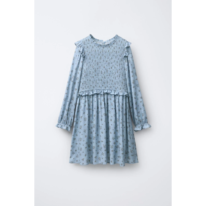 ПЛАТЬЕ С ЦВЕТОЧНЫМ ПРИНТОМ И УЗОРОМ «СОТЫ»