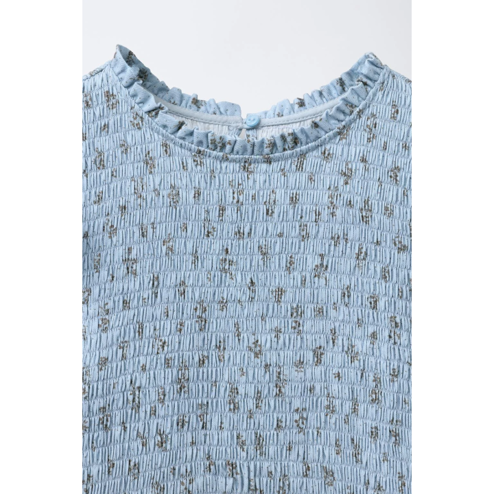 ПЛАТЬЕ С ЦВЕТОЧНЫМ ПРИНТОМ И УЗОРОМ «СОТЫ»