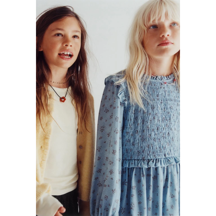 ПЛАТЬЕ С ЦВЕТОЧНЫМ ПРИНТОМ И УЗОРОМ «СОТЫ»