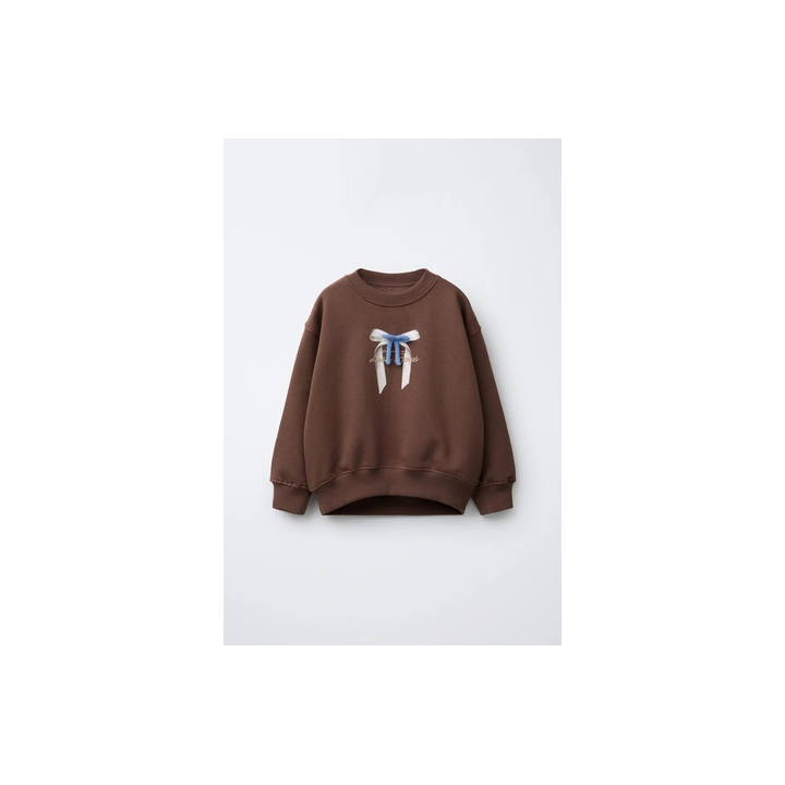 ТОЛСТОВКА С НАДПИСЬЮ И БАНТОМ