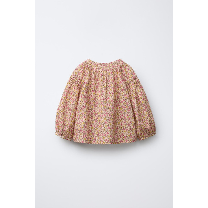 БЛУЗКА С ЦВЕТОЧНЫМ ПРИНТОМ