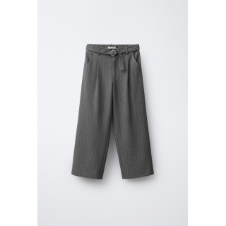 БРЮКИ В ТОНКУЮ ПОЛОСКУ С РЕМНЕМ