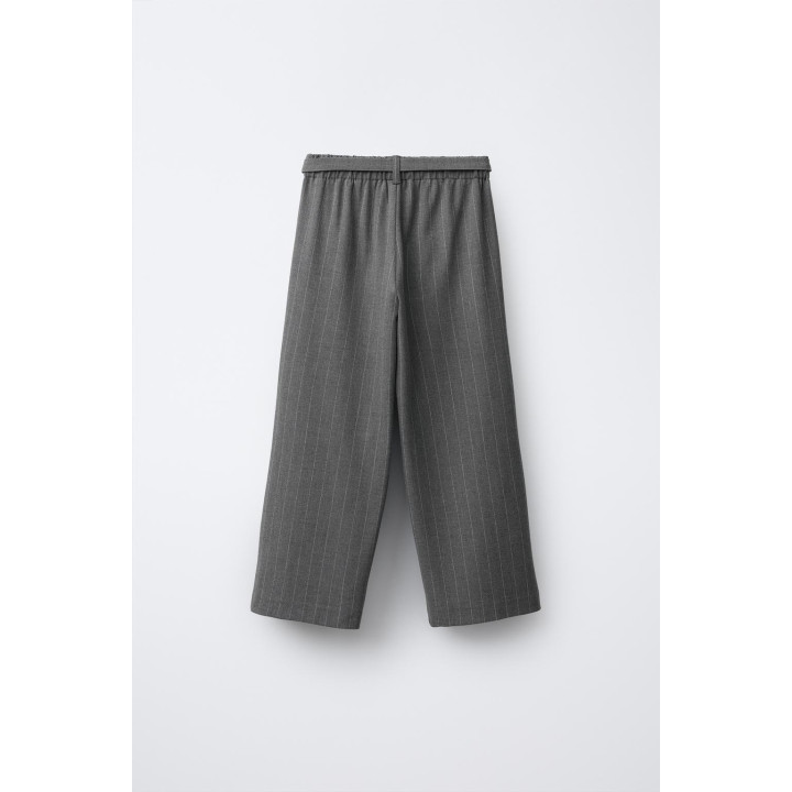 БРЮКИ В ТОНКУЮ ПОЛОСКУ С РЕМНЕМ