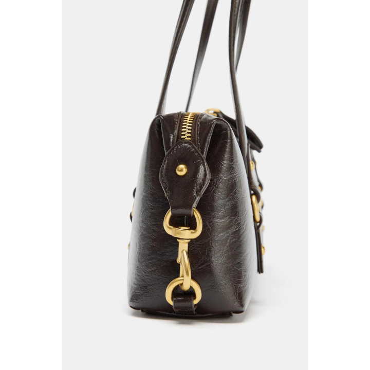 СУМКА С ПЛЕЧЕВЫМ РЕМНЕМ И МЕТАЛЛИЧЕСКИМИ ДЕТАЛЯМИ