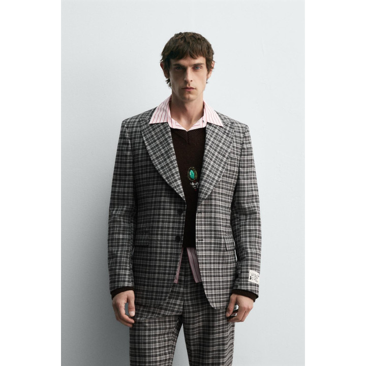 КЛЕТЧАТЫЙ КОСТЮМНЫЙ БЛЕЙЗЕР HARRY LAMBERT FOR ZARA X DISNEY