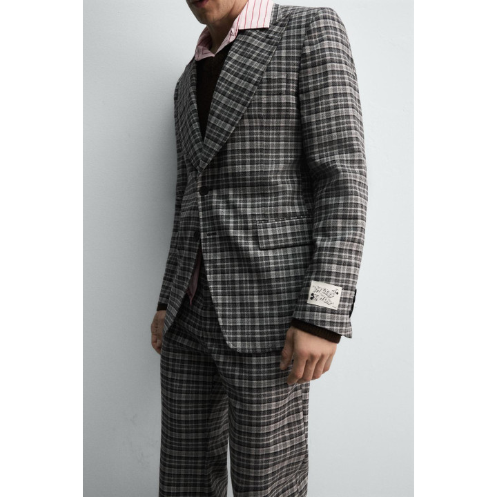 КЛЕТЧАТЫЙ КОСТЮМНЫЙ БЛЕЙЗЕР HARRY LAMBERT FOR ZARA X DISNEY