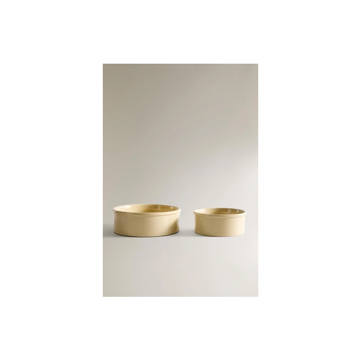 STONEWARE PET FOOD BOWL
