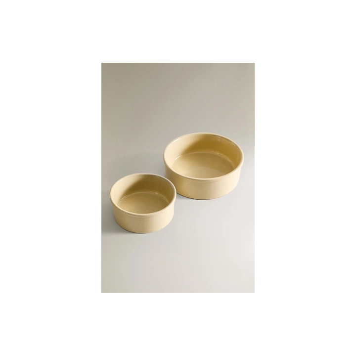 STONEWARE PET FOOD BOWL