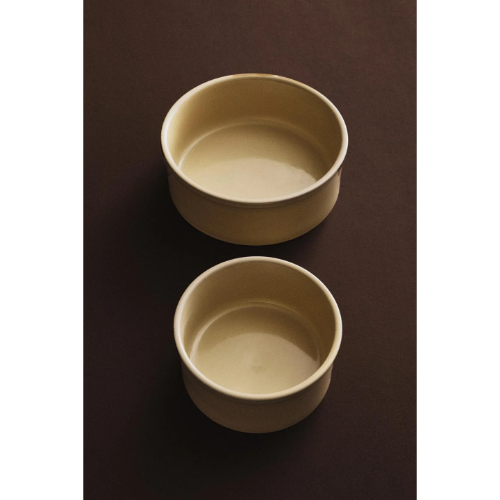 STONEWARE PET FOOD BOWL