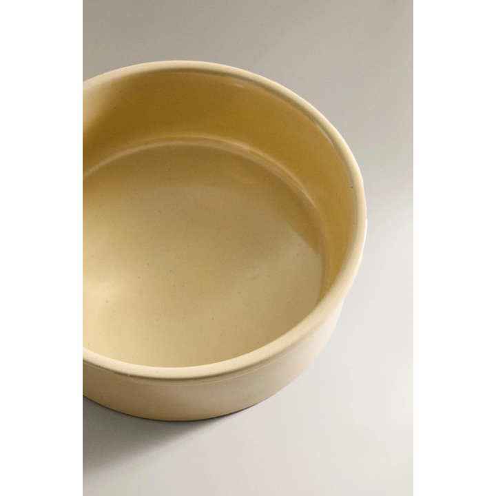 STONEWARE PET FOOD BOWL