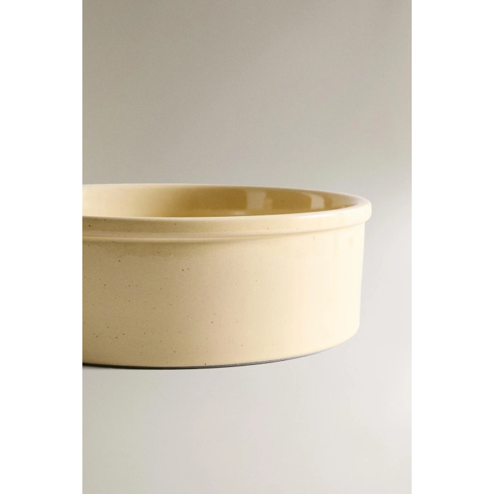STONEWARE PET FOOD BOWL