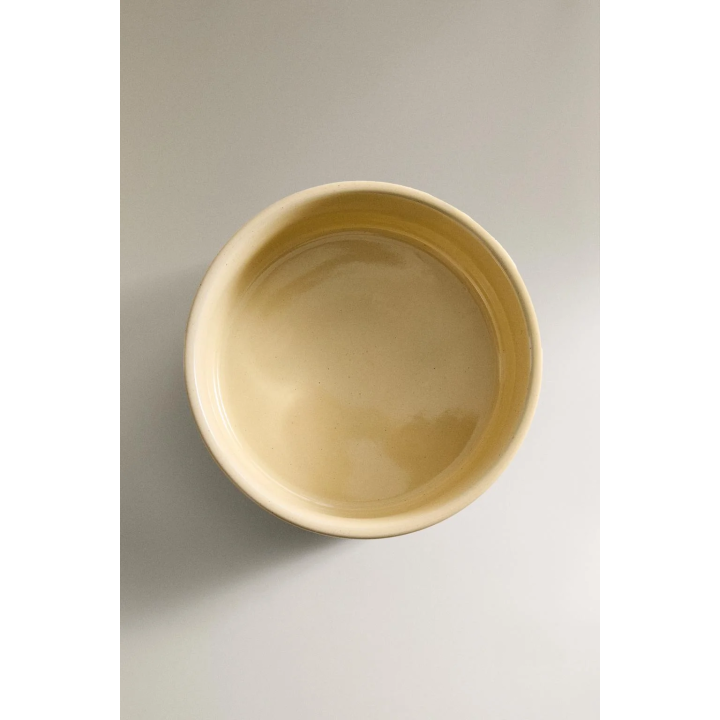 STONEWARE PET FOOD BOWL