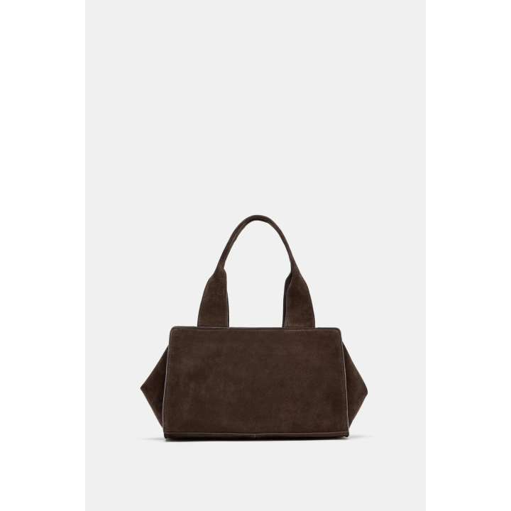 ЗАМШЕВАЯ СУМКА С ДВОЙНОЙ РУЧКОЙ