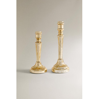 Свеча рождественская стеклянная с античным оттенком