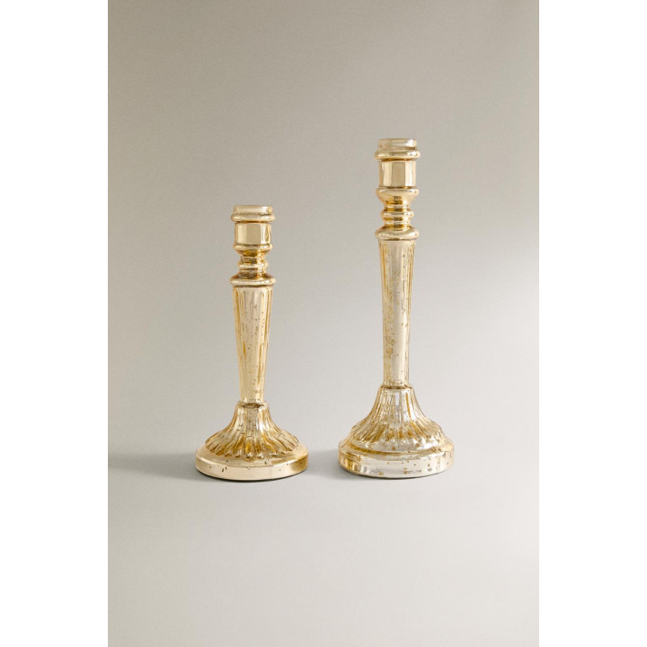 Свеча рождественская стеклянная с античным оттенком