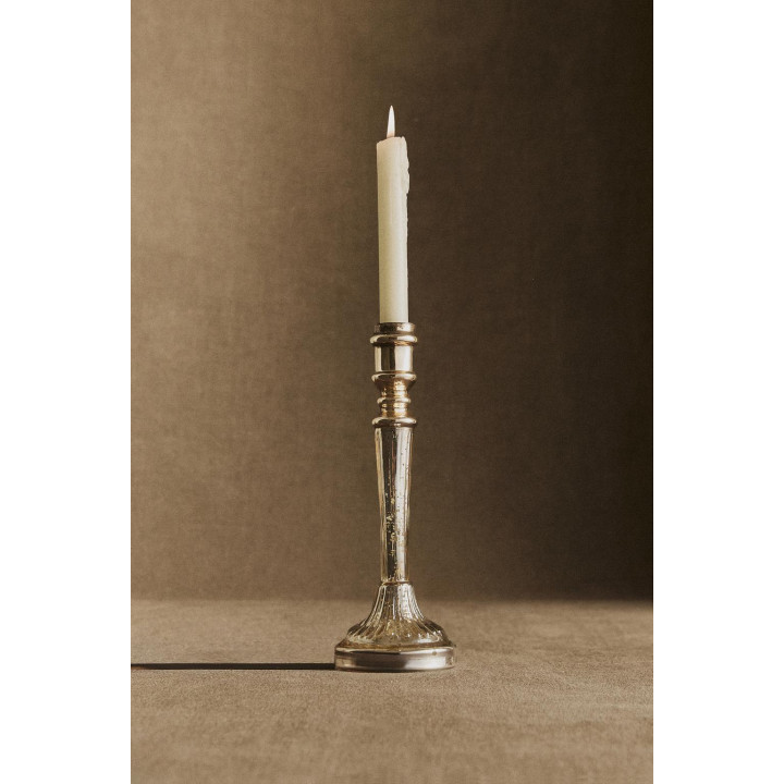 Свеча рождественская стеклянная с античным оттенком