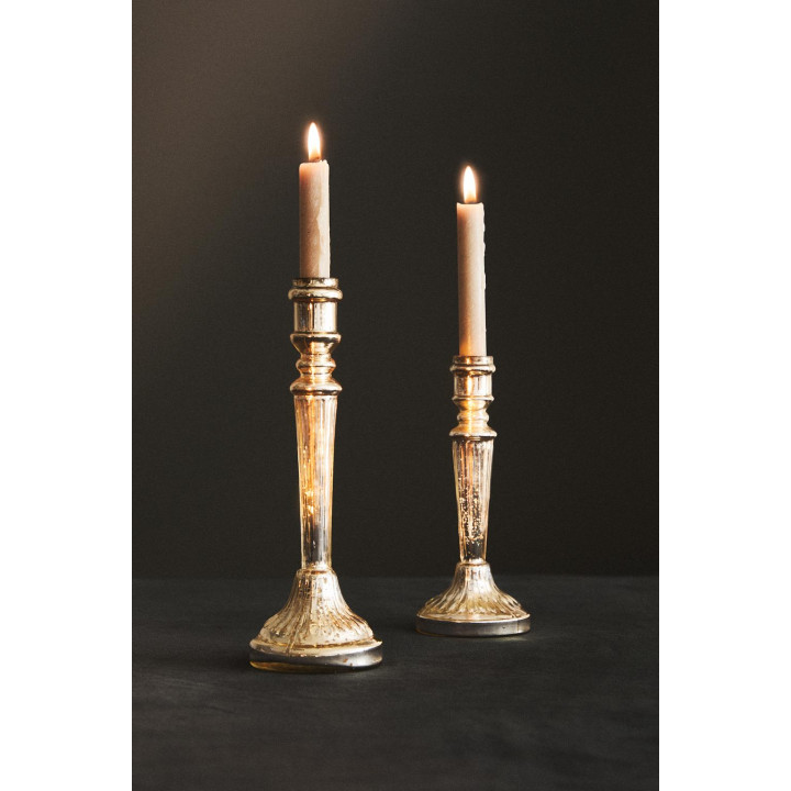 Свеча рождественская стеклянная с античным оттенком