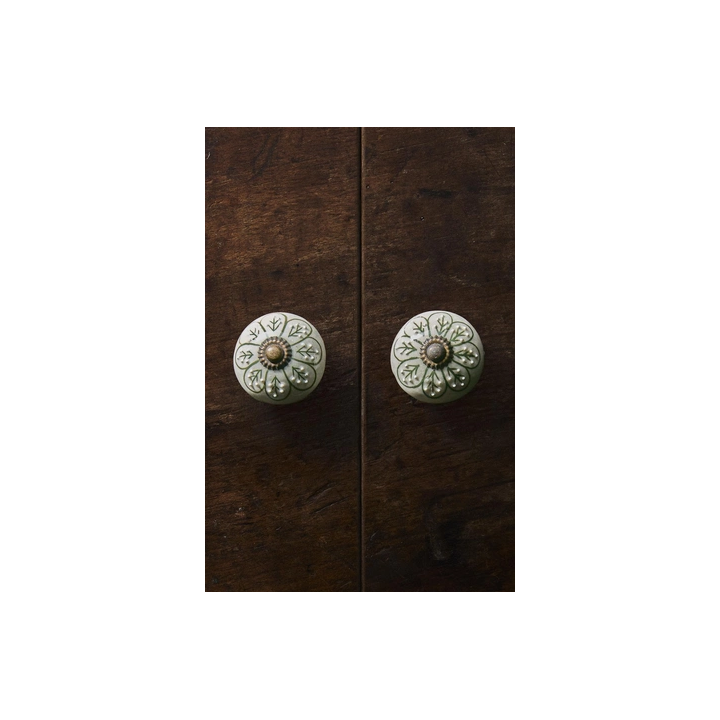 PACK OF CERAMIC FLOWER DOOR KNOBS (PACK OF 2)
