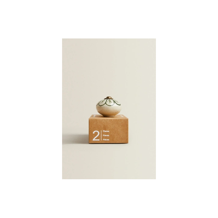 PACK OF CERAMIC FLOWER DOOR KNOBS (PACK OF 2)