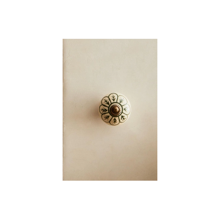 PACK OF CERAMIC FLOWER DOOR KNOBS (PACK OF 2)