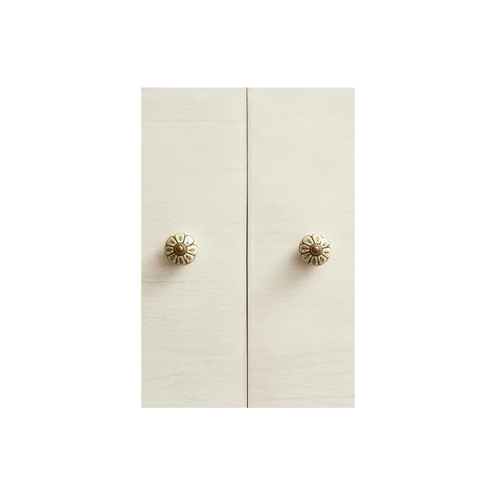 PACK OF CERAMIC FLOWER DOOR KNOBS (PACK OF 2)