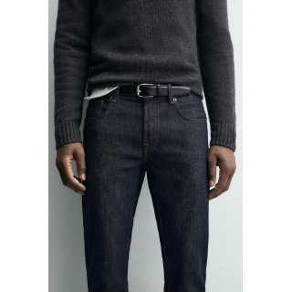 КОЖАНЫЙ РЕМЕНЬ С ДЕКОРАТИВНОЙ СТРОЧКОЙ