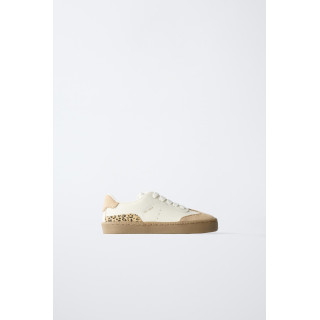 Полосатые кеды со змеиным принтом