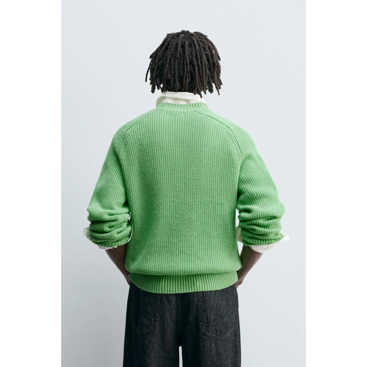 ДЖЕМПЕР ИЗ ХЛОПКА И КАШЕМИРА С РЕЛЬЕФНОЙ ТЕКСТУРОЙ