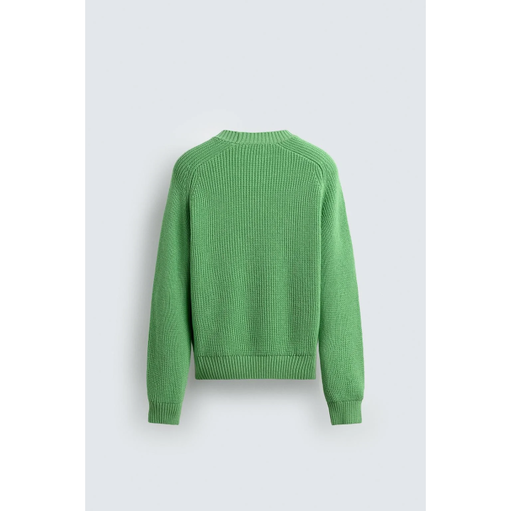 ДЖЕМПЕР ИЗ ХЛОПКА И КАШЕМИРА С РЕЛЬЕФНОЙ ТЕКСТУРОЙ