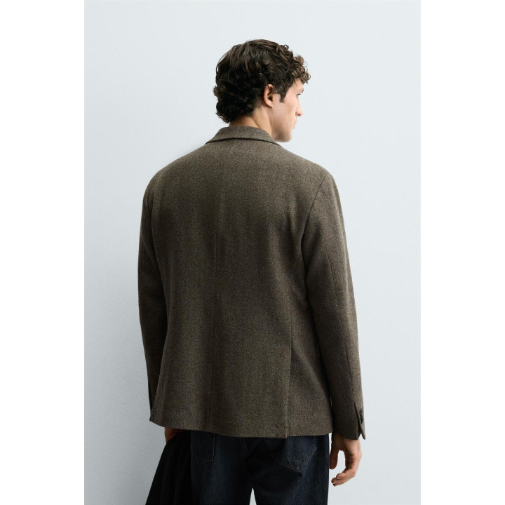 БЛЕЙЗЕР ИЗ 100% ШЕРСТИ С РЕЛЬЕФНЫМ УЗОРОМ