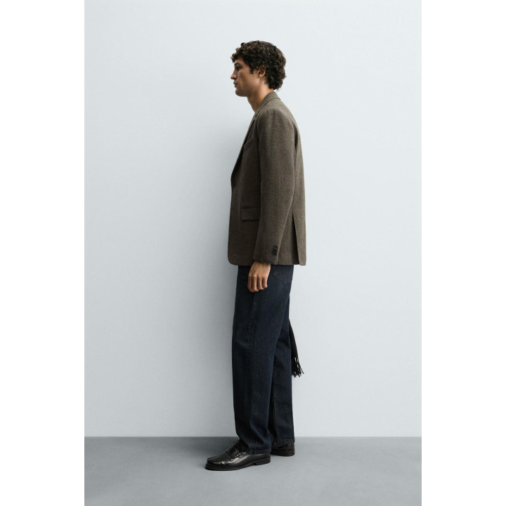 БЛЕЙЗЕР ИЗ 100% ШЕРСТИ С РЕЛЬЕФНЫМ УЗОРОМ