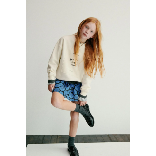 ЮБКА С ЦВЕТОЧНЫМ ПРИНТОМ И БАРХАТНЫМ БАНТОМ