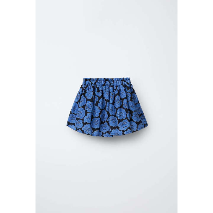 ЮБКА С ЦВЕТОЧНЫМ ПРИНТОМ И БАРХАТНЫМ БАНТОМ