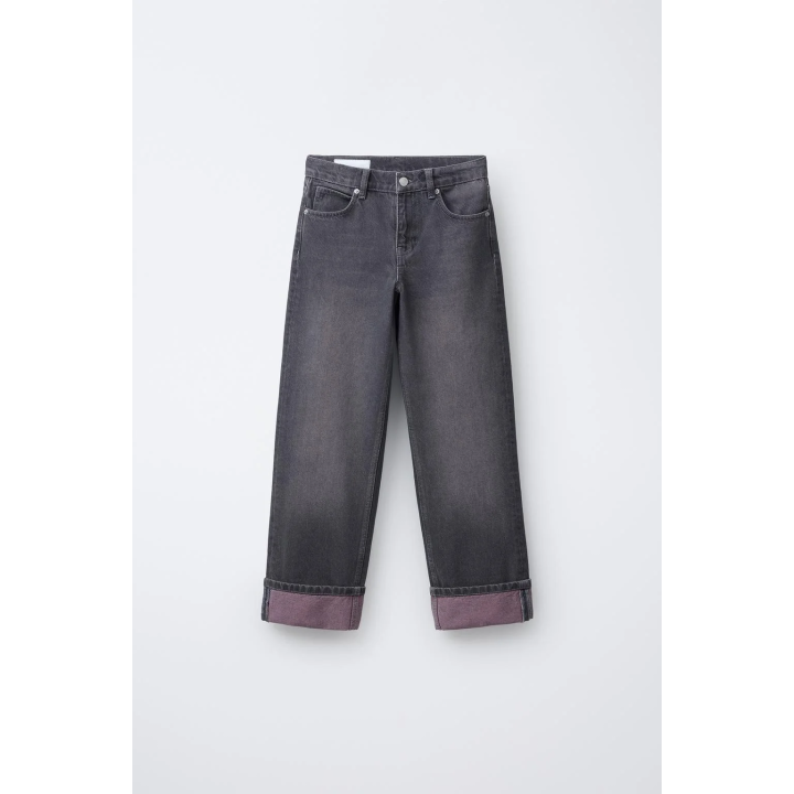 ДЖИНСЫ STRAIGHT С ЭФФЕКТОМ ПОТЕРТОСТИ