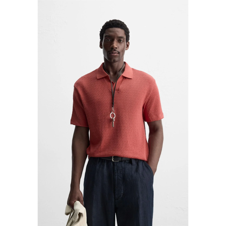 ПОЛО JACQUARD С ГЕОМЕТРИЧЕСКИМ УЗОРОМ