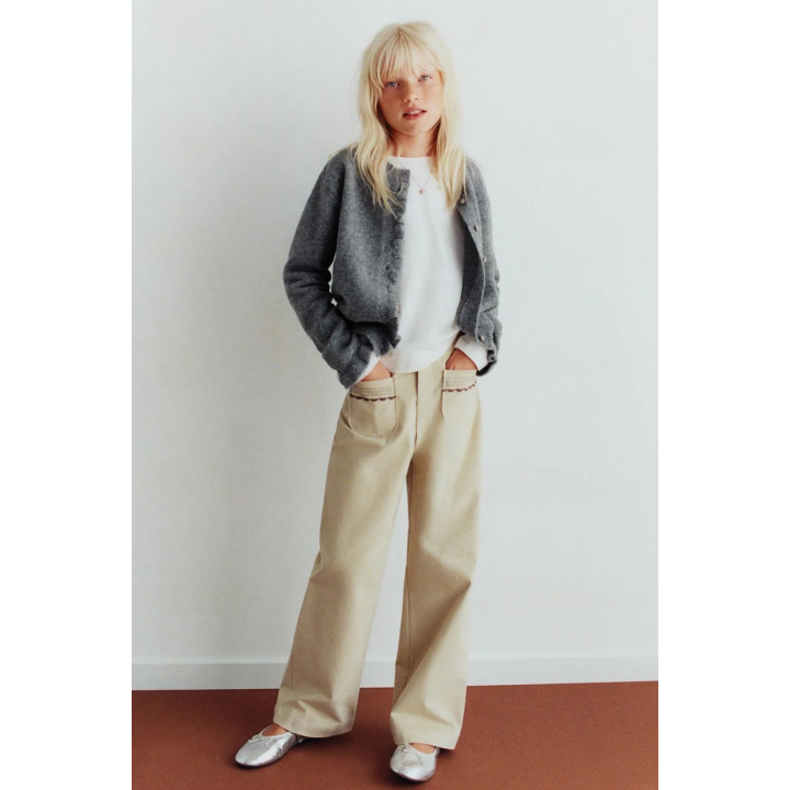 БРЮКИ С ВЫШИВКОЙ НА КАРМАНАХ