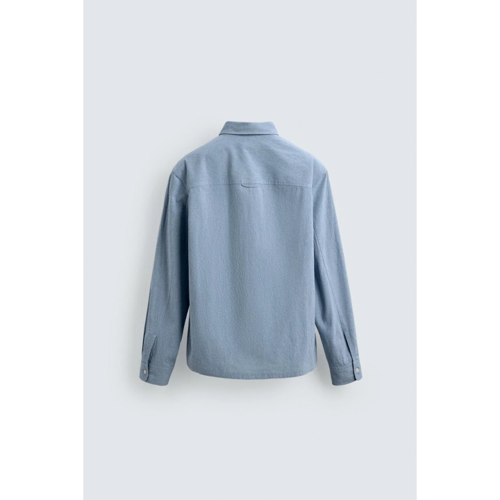 РУБАШКА ИЗ РЕЛЬЕФНОЙ ТКАНИ С КАРМАНОМ