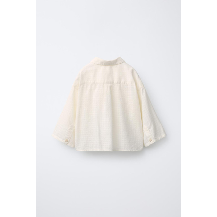 Рубашка с текстурой и завязками