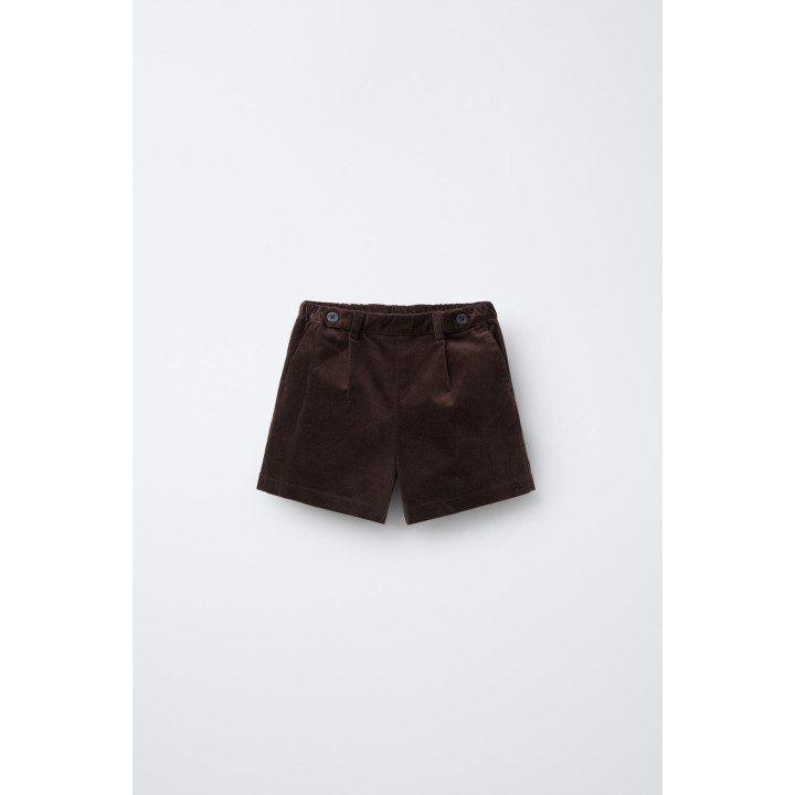 Бермуды из велюра с ламелями