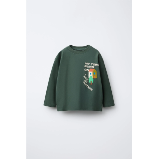 ФУТБОЛКА С РЕЛЬЕФНЫМ ПРИНТОМ «ПЕЙЗАЖ»