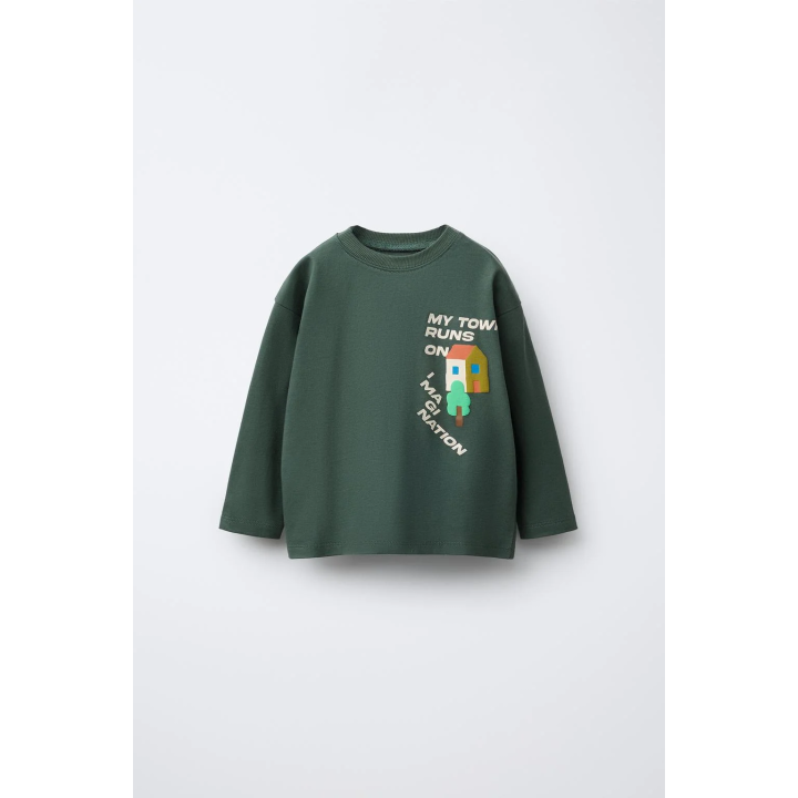 ФУТБОЛКА С РЕЛЬЕФНЫМ ПРИНТОМ «ПЕЙЗАЖ»