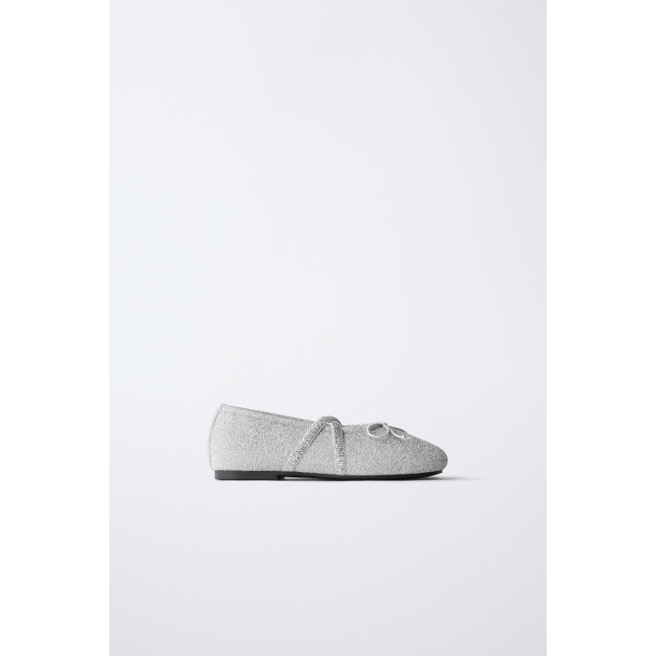 СЕРЕБРИСТЫЕ БАЛЕТКИ ДЛЯ ВЕЧЕРИНОК