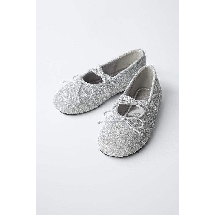 СЕРЕБРИСТЫЕ БАЛЕТКИ ДЛЯ ВЕЧЕРИНОК