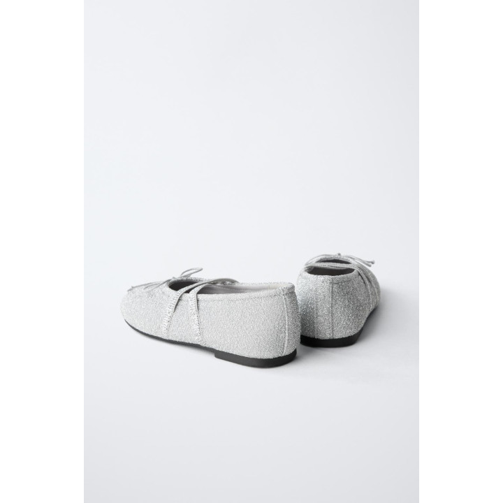 СЕРЕБРИСТЫЕ БАЛЕТКИ ДЛЯ ВЕЧЕРИНОК