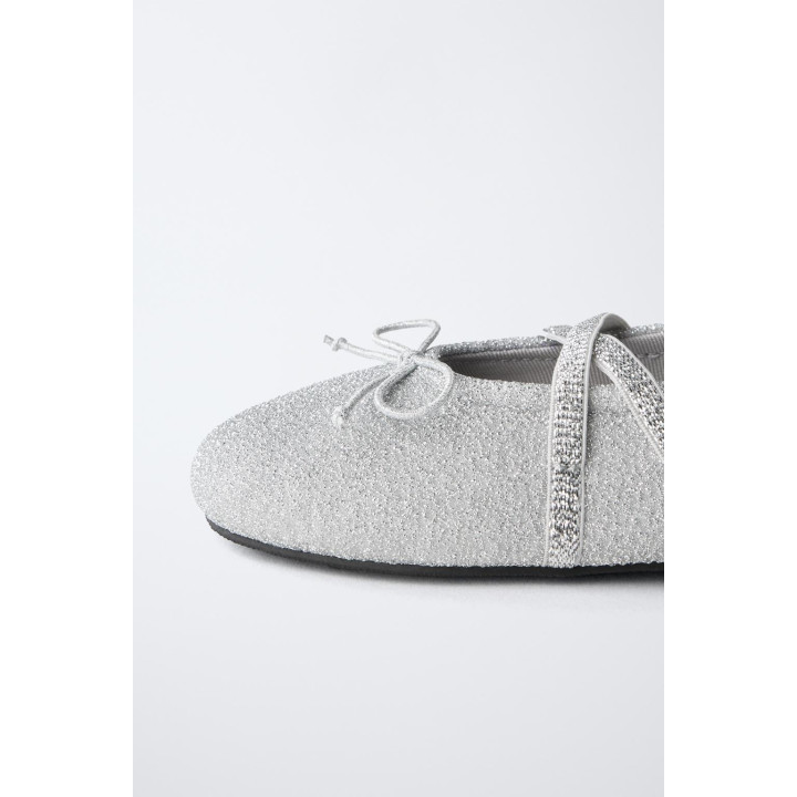 СЕРЕБРИСТЫЕ БАЛЕТКИ ДЛЯ ВЕЧЕРИНОК