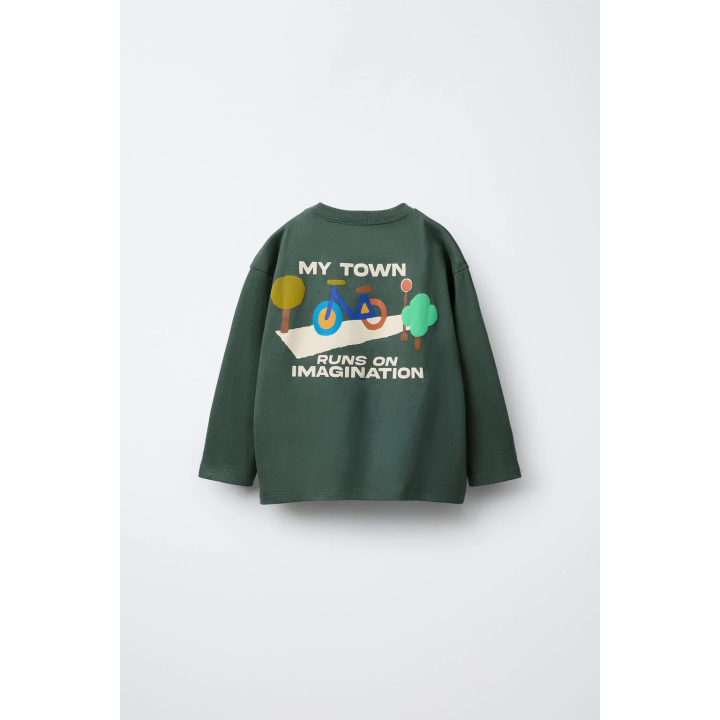 ФУТБОЛКА С РЕЛЬЕФНЫМ ПРИНТОМ «ПЕЙЗАЖ»