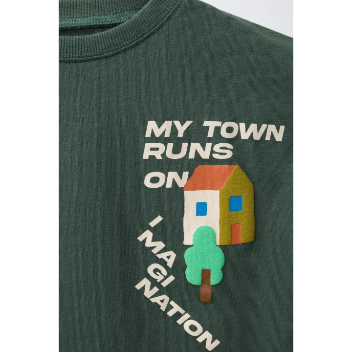 ФУТБОЛКА С РЕЛЬЕФНЫМ ПРИНТОМ «ПЕЙЗАЖ»