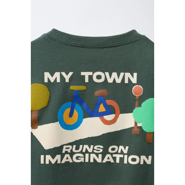 ФУТБОЛКА С РЕЛЬЕФНЫМ ПРИНТОМ «ПЕЙЗАЖ»