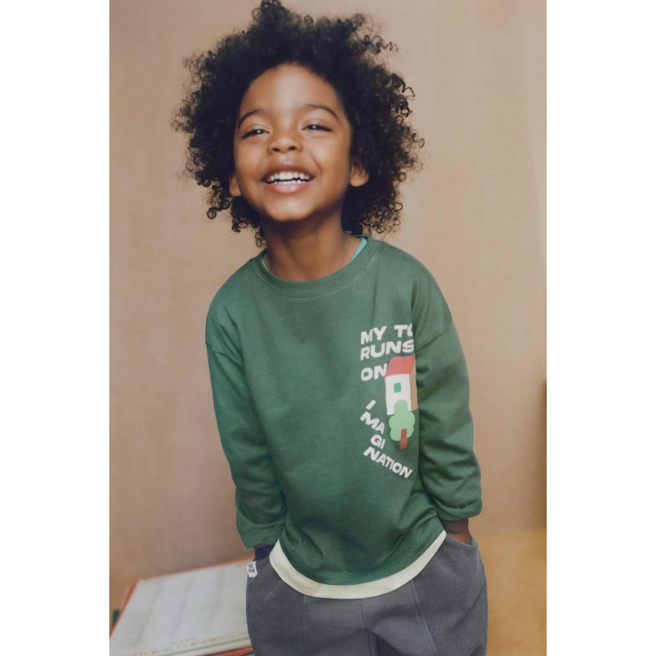 ФУТБОЛКА С РЕЛЬЕФНЫМ ПРИНТОМ «ПЕЙЗАЖ»